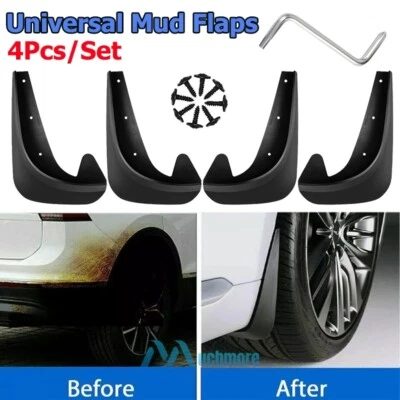 4x Universal Mud Flaps Splash Guards EVA Plastic Wearing Mudguards For CarFender - Image 1 of 4