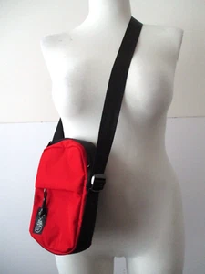 Unalome Outfitters small red crossbody handbag with black straps and zippers. - Picture 1 of 14