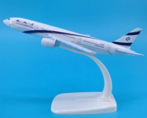16cm El Al BOEING 777 Passenger Airplane Aeroplane Diecast Aircraft Plane Model - Foto 1 di 8