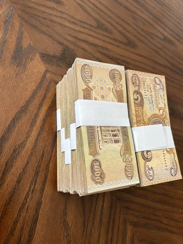5,000 IRAQI DINAR  5 x 1000 lightly circulated Iraq Currency IQD Cover