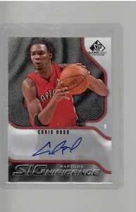 CHRIS BOSH SIGNIFICAT SIGNATURES AUTO 2009 10 UPPER DECK GAME USED BASKETBALL - Picture 1 of 2