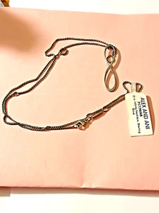 Alex and Ani Women's "INFINITY" 18-21" Adjustable Necklace ~ STERLING SILVER NWT - Picture 1 of 2