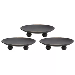 Rustic Black Iron Plate Candle Holder,Decorative Iron Pillar Candle Holder, S... - Picture 1 of 7