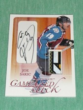 2003-04 BAP Ultimate Memorabilia JOE SAKIC Auto 4CLR Stick 4/30 * Nice card *