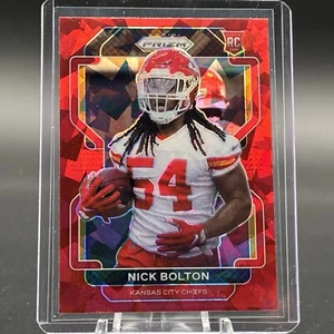2021 Panini Prizm #390 Nick Bolton RC RED CRACKED ICE PRIZM Chiefs Color Match - Picture 1 of 2
