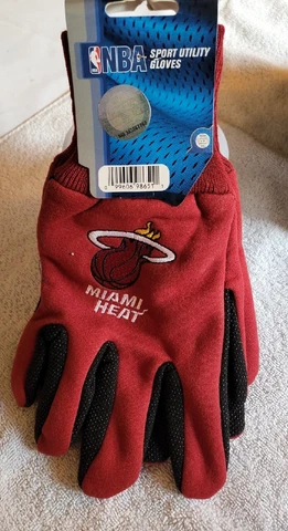 MIAMI HEAT ~ (1) Pair Men's Sport NBA Utility Work Gloves ~ New! Cover