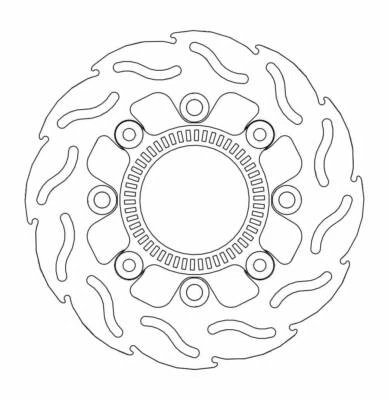 Disco de freno trasero Kawasaki Z 650 ABS 2018-2020 Moto Masters Flame Foto 1 de 4