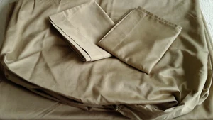 M&S 400 TC Egyptian Cotton 'Neutral' Beige Double Fitted Sheet & 2 Pillowcases - Picture 1 of 6