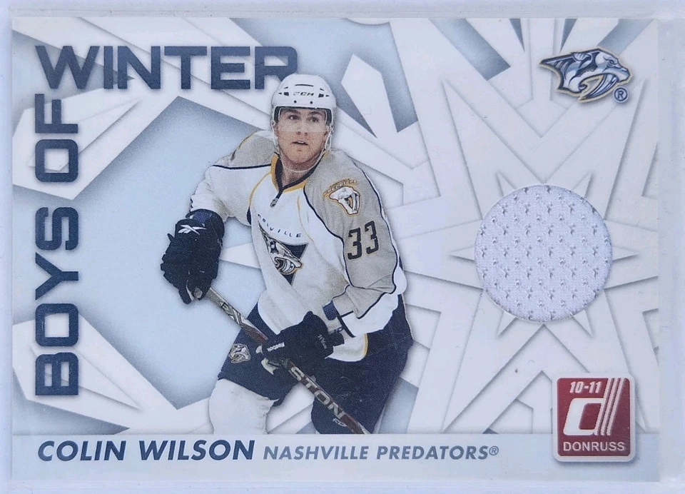 2010/11 Panini Donruss Hockey Boys of Winter Jersey Colin Wilson Nashville Preds - Image 1 of 1