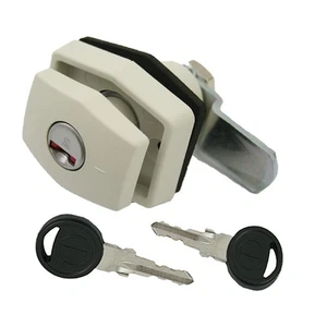 Cerradura con solapa cerradura puerta puerta puerta de servicio caja de gas caravana autocaravana blanco Zadi - Imagen 1 de 6