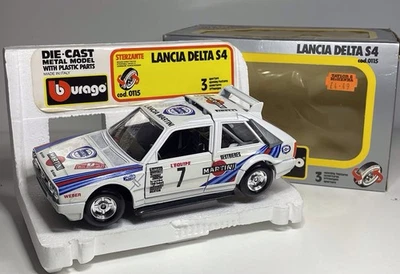 Coche modelo fundido a presión Bburago 0115 Lancia Delta S4 Rally 1:24 - en caja en muy buena condición Foto 1 de 4