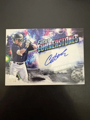 2025 Topps Pro Debut COLT EMERSON FUTURE CORNERSTONES AUTO /99 MARINERS - Image 1 of 2