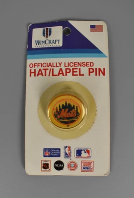 New York Mets Vintage WinCraft Pinback Button Hat / Lapel Pin - Image 1 of 2