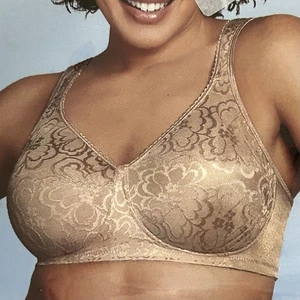 Playtex 18 Stunden BH 44DD Beige Natur Lift Panels Polster Träger Stützend Neu aus altem Lagerbestand - Bild 1 von 20