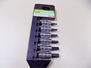 6 Pc Metric Hex Bit Socket Set PITTSBURGH 3/8" Drive Chrome Easy to Read 69547 - Picture 1 of 6