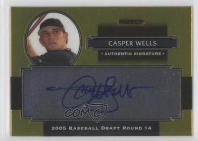 2008 Razor Signature Series Metal Auto Gold Casper Wells #AU-CW Auto - Image 1 of 2