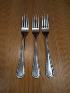 Lot of 3 Oneida BELMONT LYONS Rope Stainless Steel 8" Dinner Forks Fork Set GUC - Picture 1 of 8