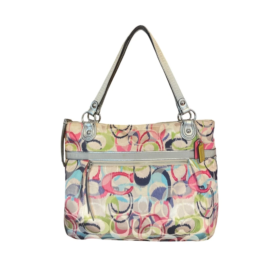 Bolso de Hombro Vintage Y2K COACH Amapola Multicolor Grande Laptop Viaje Foto 1 de 4