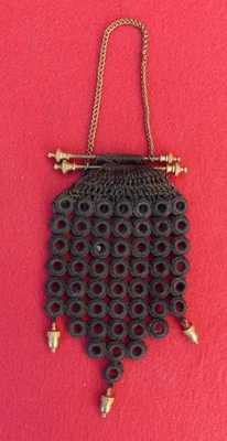 PETITE BOURSE AUMONIERE ANCIENNE / porte-monnaie - Photo 1/4