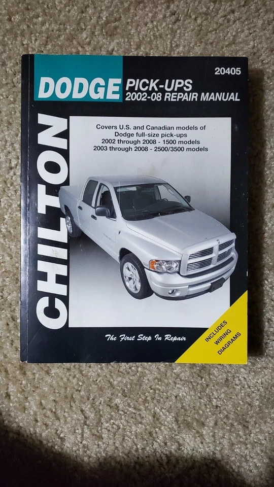 Libro de bolsillo Dodge pick-ups tamaño completo 2002-08 de Chilton Editors Foto 1 de 1