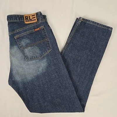 De colección Y2K Ralph Lauren RL Polo Jeans Company Ajuste Fácil Denim 36x34 Desvanecimiento Bandera Parche Foto 1 de 4