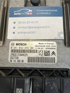 EDC17C60 STEUERGERÄT MOTORSTEUERGERÄT PEUGEOT CITROEN 1.6 HDI 9814182680 0281032456 - Bild 1 von 6