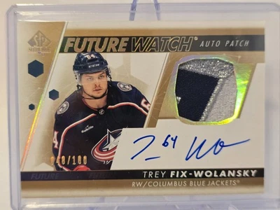 2022-23 SP Authentic #FWAP-TF Trey Fix-Wolansky Future Watch Auto Patch #/100 - Image 1 of 2