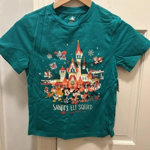 Walt Disney World Weihnachten Jugend Mickey und Freunde grün Shirt Dcl M 7 8 neu - Bild 1 von 5