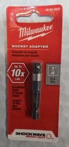 Milwaukee SHOCKWAVE 1/4 Zoll Schaft-zu-1/4 Zoll Schlagschrauber-Steckschlüsseladapter, 48-32-5030 - Bild 1 von 2