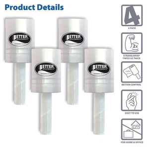 Better Office Products 4 pack Stretch Film Clear Mini Wrap 5"x1000 80 Gauge - Picture 1 of 2