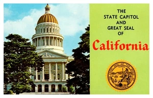 POSTAL - El Capitolio del Estado y el Gran Sello de California Sacramento - Imagen 1 de 6
