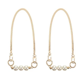 2 pcs Metal Bag Chain Pearl Bag Chain Metal Bag Chain Pearl Bag Chain Bag Chain - Picture 1 of 12