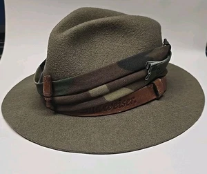 Vtg Budweiser Felt Western Cowboy Hat Tooled Leather 1970s USA (EXTREMELY RARE) - Picture 1 of 7