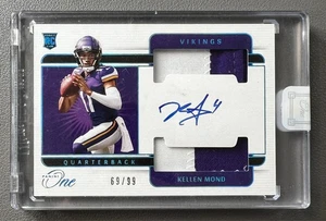 Kellen Mond 2021 Panini One Football RPA Rookie Patch Auto RC #45 Vikings /99 - Bild 1 von 7
