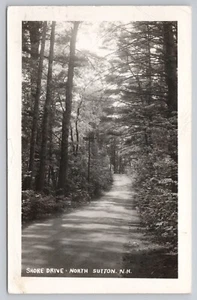 Shore Drive Scenic Road View North Sutton New Hampshire NH RPPC 1954 - Imagen 1 de 2
