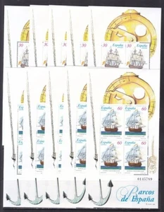 1996 - España - Edifil 3415/3416 - Barcos de Epoca - 5 HB Correlativas - MNH - Imagen 1 de 1