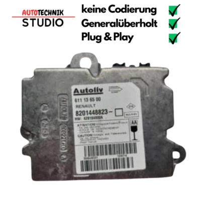 611136500 8201448823 SRS UNIT ECU centralina sensore airbag OPEL MOVANO - Immagine 1 di 2