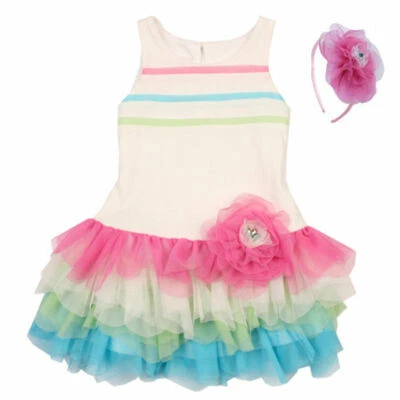 ❤️ NUEVO Isobella & Chloe 2 piezas Cintura caída Vestido de Pascua Diadema 2T Falda Tutú ❤️ Foto 1 de 2