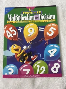 Multiplication and Division - Facts to 12 : Over 75 Math Puzzles, Brainteasers - Foto 1 di 2