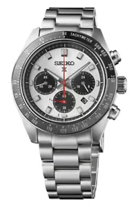 New Seiko Prospex Speedtimer Silver Dial Stainless Steel Bracelet Watch SSC911 - Picture 1 of 3