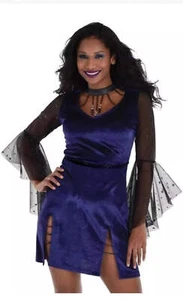 Bad Witch Purple Suit Yourself Fancy Dress Up Halloween Adult S/M Costume - Picture 1 of 5