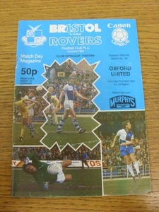 21/04/1984 Bristol Rovers v Oxford United (creased). Footy Progs (aka bobfranka - Picture 1 of 1