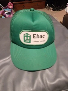 De colección Ebac Secadoras de Madera Malla Verde Camioneros Sombrero Gorra Snapback Hecho en Corea - Imagen 1 de 11