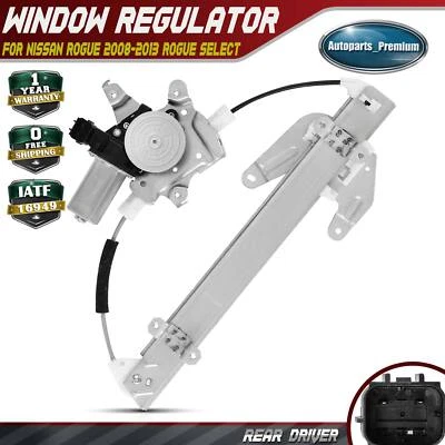 Regulador de ventana eléctrica trasera izquierda con conjunto de motor para Nissan Rogue Rogue Select Foto 1 de 4