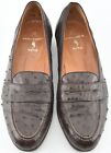 GENUINE OSTRICH | POLO RALPH LAUREN 10.5D BROWN PENNY LOAFER SHOES ITALY