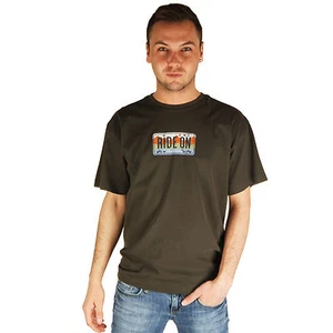 Life is Good Espresso Brown Ride On Motorcycle License Plate T-Shirt Crusher Tee - Picture 1 of 1