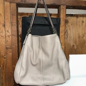 Coach Schultertasche Leder Edie Beige - Bild 1 von 10