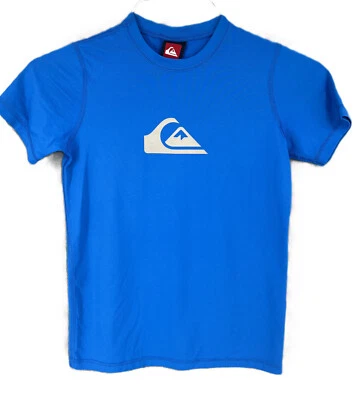 Quiksilver мужской короткий рукав ворота твердого синий повседневная футболка - Изображение 1 из 4