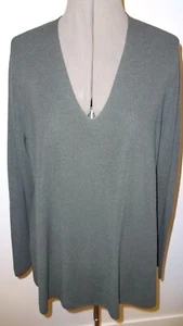 Eileen Fisher M Fine Merino Tunic Forest Night Green NWT Original $288 - Picture 1 of 9