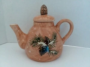 Winter Pine Cone Cone Spruce Twig Teapot Tea by Designpac - Picture 1 of 5